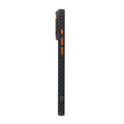 Карбоновый чехол для Apple iPhone 17 Pro, LikeCarbon2 SE MagCase, черный, тонкий защитный чехол-панель из поликарбоната с магнитами N52, MagSafe, противоударный, совместимый с беспроводной зарядкой, приподнятые края для защиты камеры, ArmorStandart (ARM89161) - мініатюра 6