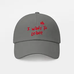 Кепка «I want to leave» сіра - мініатюра 6