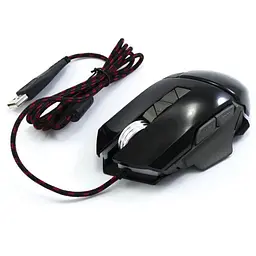 Ігрова комп'ютерна провідна мишка з підсвічуванням чорна USB Jedel GM770