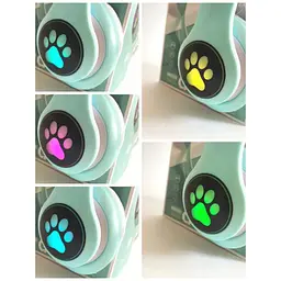 Бездротові дитячі навушники Cat Ear STN-28 Bluetooth з котячими вушками, що світяться бірюзові - мініатюра 9