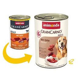 Вологий корм для собак Animonda Gran Carno Adult with Duck з качкою 400 г (арт.AM-82801) - мініатюра 2