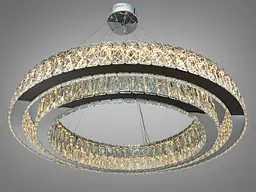 Люстра підвісна LED Diasha 575/800+620HR хром 152 Вт пульт - мініатюра 3