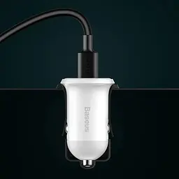 Автомобільний зарядний пристрій Baseus Grain Pro 4.8A 2USB, білий (CCALLP-02) - мініатюра 7