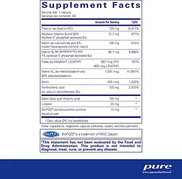 Вітаміни групи В Pure Encapsulations Ultra B-Complex with PQQ 60 капс - мініатюра 2