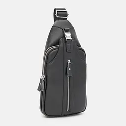 Сумка-слінг чорна шкіряна Tiding Bag F-A25F-5003A - мініатюра 4
