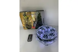 Гірлянда Роса на котушці феєрверк - мішура від USB, 20м, 600LED + пульт Білий - мініатюра 2