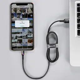 Кабель Baseus Halo Cable USB to Lightning 2.4A 1m CALGH-B01 Black - мініатюра 4