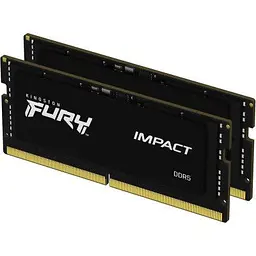 Модуль пам'яті для ноутбука SoDIMM DDR5 32GB (2x16GB) 5600 MHz Impact Black Kingston Fury (ex.HyperX) (KF556S40IBK2-32) - мініатюра 5