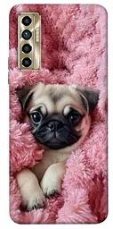 TPU чохол Demsky Мопс у ніжностях для TECNO Camon 17P
