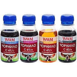 Комплект чорнил WWM для Canon PG-40/CL-41 4х100г B/C/M/Y водорозчинне (C40/41SET-2)