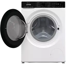 Пральна машина Gorenje фронтальна, 8кг, 1400, A+++, 55см, дисплей, інвертор, пара, Wi-Fi, білий (WPNA84ATSWIFI3) - мініатюра 2
