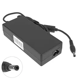 Блок живлення для ноутбука TOSHIBA 19V, 6.3A, 120W, 5.5x2.5мм, прямий роз'єм, black (без кабеля!) - мініатюра 2
