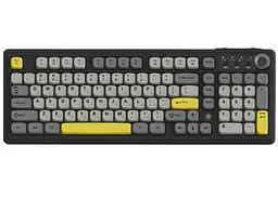 Клавіатура ігрова бездротова Ajazz AF-BGY-98 Plus Black-Gray-Yellow 2.4G/Bluetooth/USB - мініатюра 2