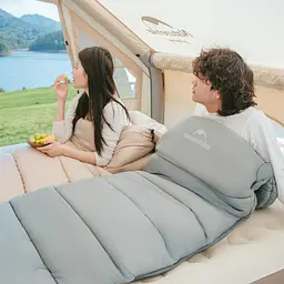 Спальний мішок-ковдра з капюшоном Naturehike M Series CNK2350WS023 MS500, правий, коричневий - мініатюра 4