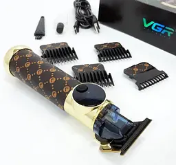 Акумуляторний тример VGR V-942 універсальний тример для стрижки чоловіків із 4 насадками й дисплеєм Коричневий з Чорним - мініатюра 5
