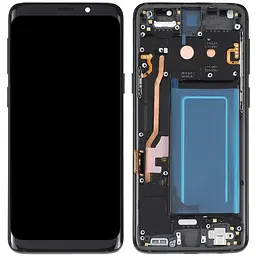 Дисплей Samsung G960 Galaxy S9 чорний, OLED (Small LCD), з рамкою, Midnight Black