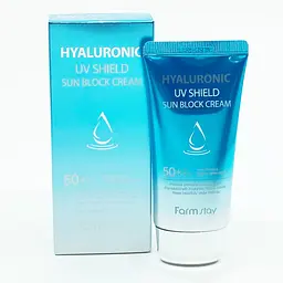 Сонцезахисний крем SPF50+ PA+++ HYALURONIC UV SHIELD SUN BLOCK CREAM Farmstay 70 мл - мініатюра 2