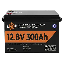 Акумулятор LP LiFePO4 12,8V - 300 Ah (3840Wh) (Smart BMS 200А) з BT пластик