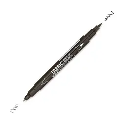 Маркер Чорний для світлих тканин двосторонній 0.75 мм 1-2 мм 122-S Fabric ball&Brush Marvy