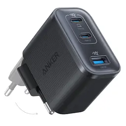 Зарядний пристрій Anker 2xUSB-C PD70W + 1xUSB black (A121AL11) - мініатюра 3
