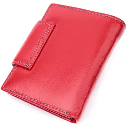 Яскравий шкіряний гаманець для жінок з цікавою монетницею ST Leather 19448 червоний - мініатюра 2