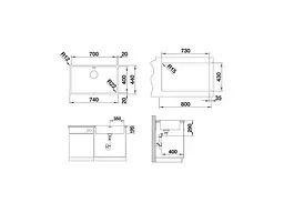Кухонная мойка Blanco ANDANO 700-IF (522969) - миниатюра 3