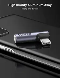 Перехідник UGREEN AV154 кутовий Type-C - 3.5 mm адаптер для навушників (80384) - мініатюра 4