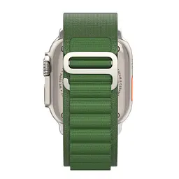 Ремінець для Apple Watch 49/46/45/44/42 (Series 1-3), зелений, Alpine Loop Alpina Band, тканинний поліестеровий ремінець для смарт-годин, дихаючий, для активного відпочинку та спорту, ArmorStandart (ARM64981) - мініатюра 6