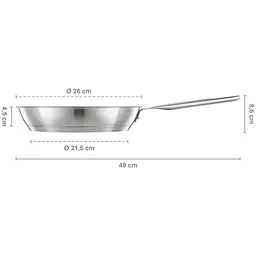 Сковорода Fiskars All Steel матова 26 см (1064744) - мініатюра 6