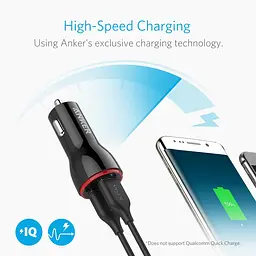 Автомобільний Зарядний пристрій 24 w 2 порти юсб Anker PowerDrive 2 A2310 - мініатюра 7