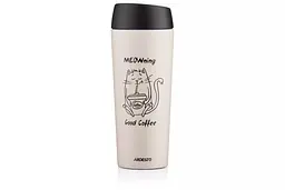 Термокружка Ardesto Сoffee Time Meowning AR-2645-WС 450 мл бежевый