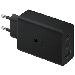 Зарядний пристрій Samsung 2xUSB-С 65W PD PPS/USB-A Black (EP-T6530NBEGEU) - мініатюра 1