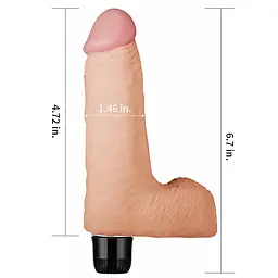 Реалістичний вібратор - 7 Real Feel Vibrator 14 Flesh Love Toy 6452LVTOY032 90037 - мініатюра 2