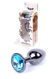 Анальна пробка - Jawellery Dark Silver PLUG Light Blue Boss Series 64-00031 100332