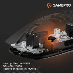 Мишка GamePro Genesis Hollow Wireless/Bluetooth/USB Black (GM870HB) - мініатюра 10