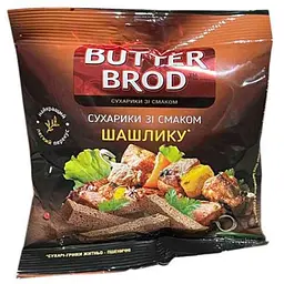 Сухарики BUTTERBROD 35г Шашлику житні зі смаком