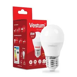 Лампочка Vestum G45 8W 3000K 220V E27 (1-VS-1210) - мініатюра 2