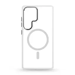 Чехол Samsung Galaxy S25 Ultra 5G, Unit MagSafe, белый, прозрачный, магсейф, противоударный, магнитный, панель-накладка с поддержкой MagSafe, с поддержкой беспроводной зарядки, TPU+PC, защита всего корпуса, ударопрочный, ArmorStandart (ARM82266)