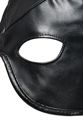 Маска Master Series Dungeon Demon Bondage Mask with Horns - Black - мініатюра 5