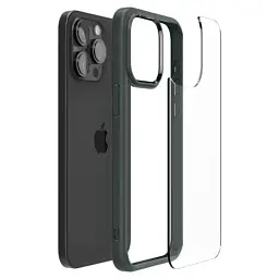 Прозорий чохол Spigen Ultra Hybrid Abyss Green для iPhone 15 Pro Max (ACS06574) - мініатюра 4