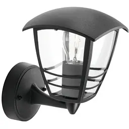 Вуличний настінний світильник Philips Creek wall lantern black 1x60W ІР44 без лампи чорний (915002789502)