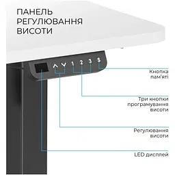 Комп'ютерний ігровий стіл OfficePro ODE1670WB [140167] - мініатюра 5