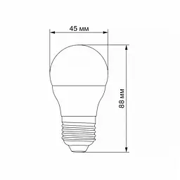 Лампа LED Videx G45h 6W E27, 4100K (VL-G45h-06274) - мініатюра 3