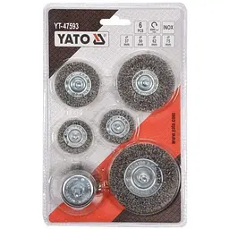 Щітки зачисні з нержавіючої сталі YATO Ø=37 50 62 75 мм (YT-47593) - мініатюра 3