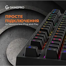 Клавіатура GamePro Red з Hot-Swap RGB Black дротова механічна (MK180B) - мініатюра 13
