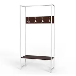 Вішалка модульна підлогова Ferrum-decor Треліс 12 180x90x38 білий ДСП Венге 16мм (FRD-105514)