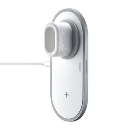 Зарядка бездротова QI Hoco CW21 Wisdom 3-in-1 iphone / watch / airpods charge біла - мініатюра 3