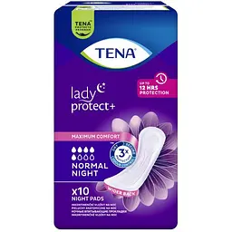 Нічні урологічні прокладки Tena Lady Protect Normal Night 5 крапель 10 шт. - мініатюра 2