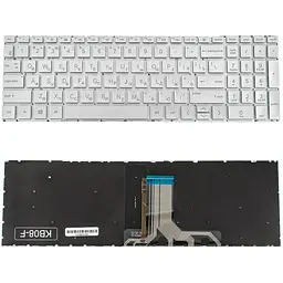 Клавіатура для ноутбука HP (Pavilion: 15-EG, 15-EH) rus, silver, без кадру, підсвічування клавіш