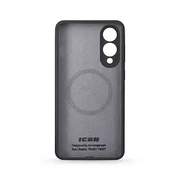 Силиконовый чехол с MagSafe для Samsung Galaxy S25 Edge 5G, ICON2 MagCase, черный, противоударный, панель с мягкой подкладкой, защита всего корпуса, поддержка беспроводной зарядки, совместим с защитными стеклами и пленками, ArmorStandart (ARM88091) - мініатюра 2